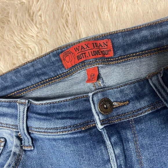 Wax Ripped Blue Skinny Jeans - Picture 2 of 7